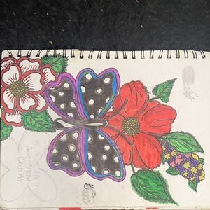 Colorful Floral and Butterfly Illustration